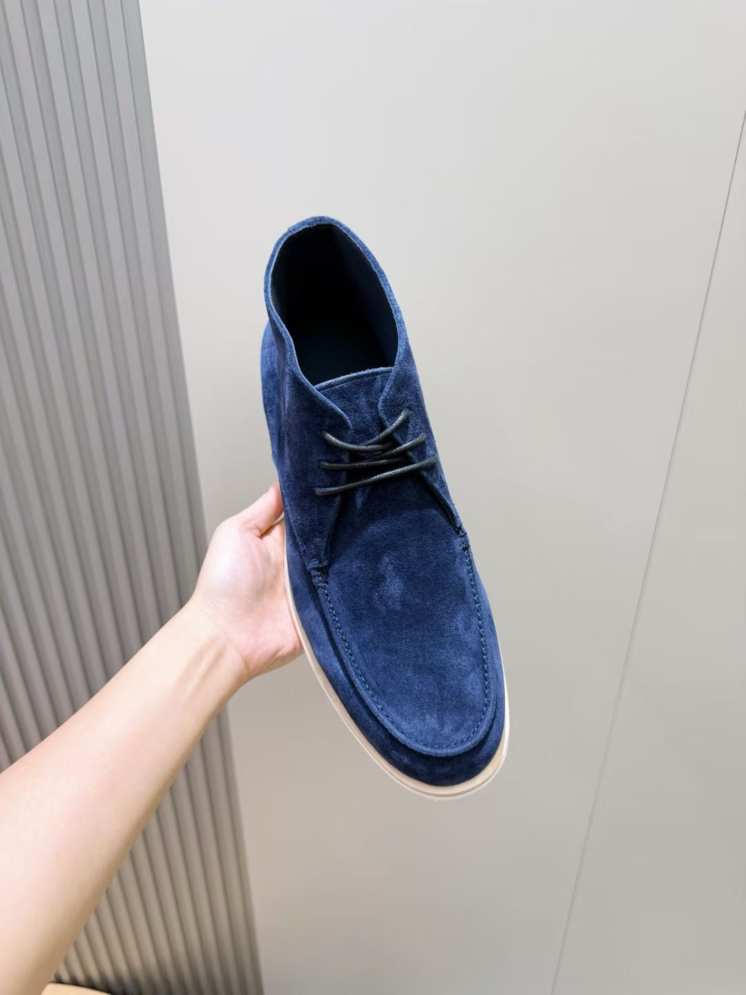 Brown and Blue Shoes