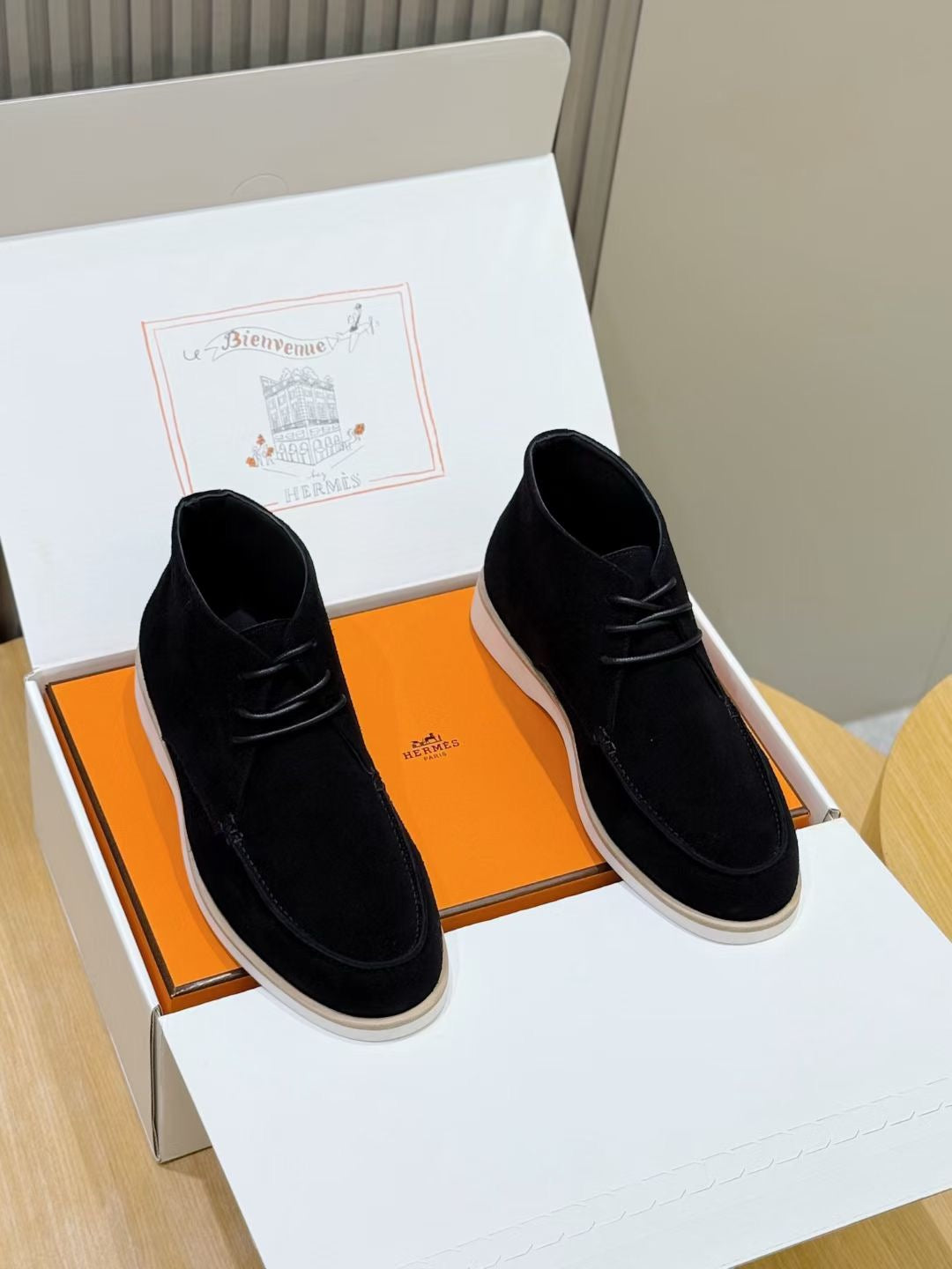 Grey, Dark blue and Black Shoes