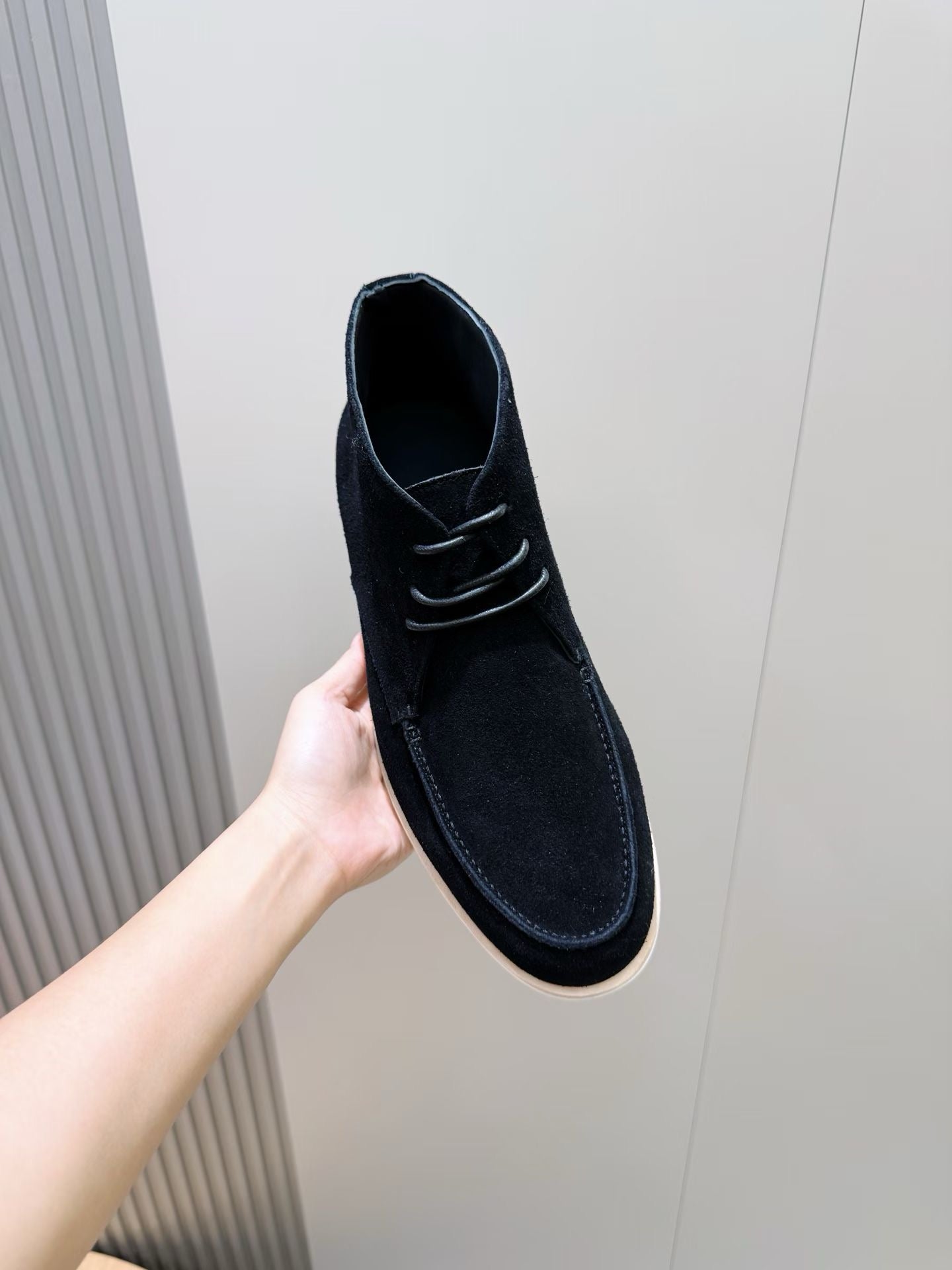 Grey, Dark blue and Black Shoes