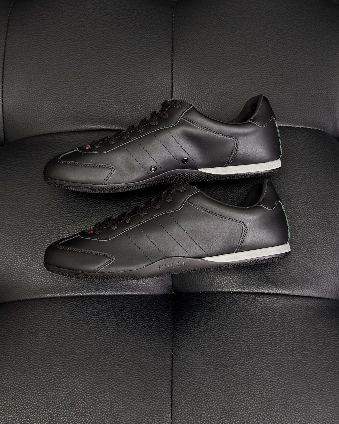 Black, White, Grey and Brown Shoes