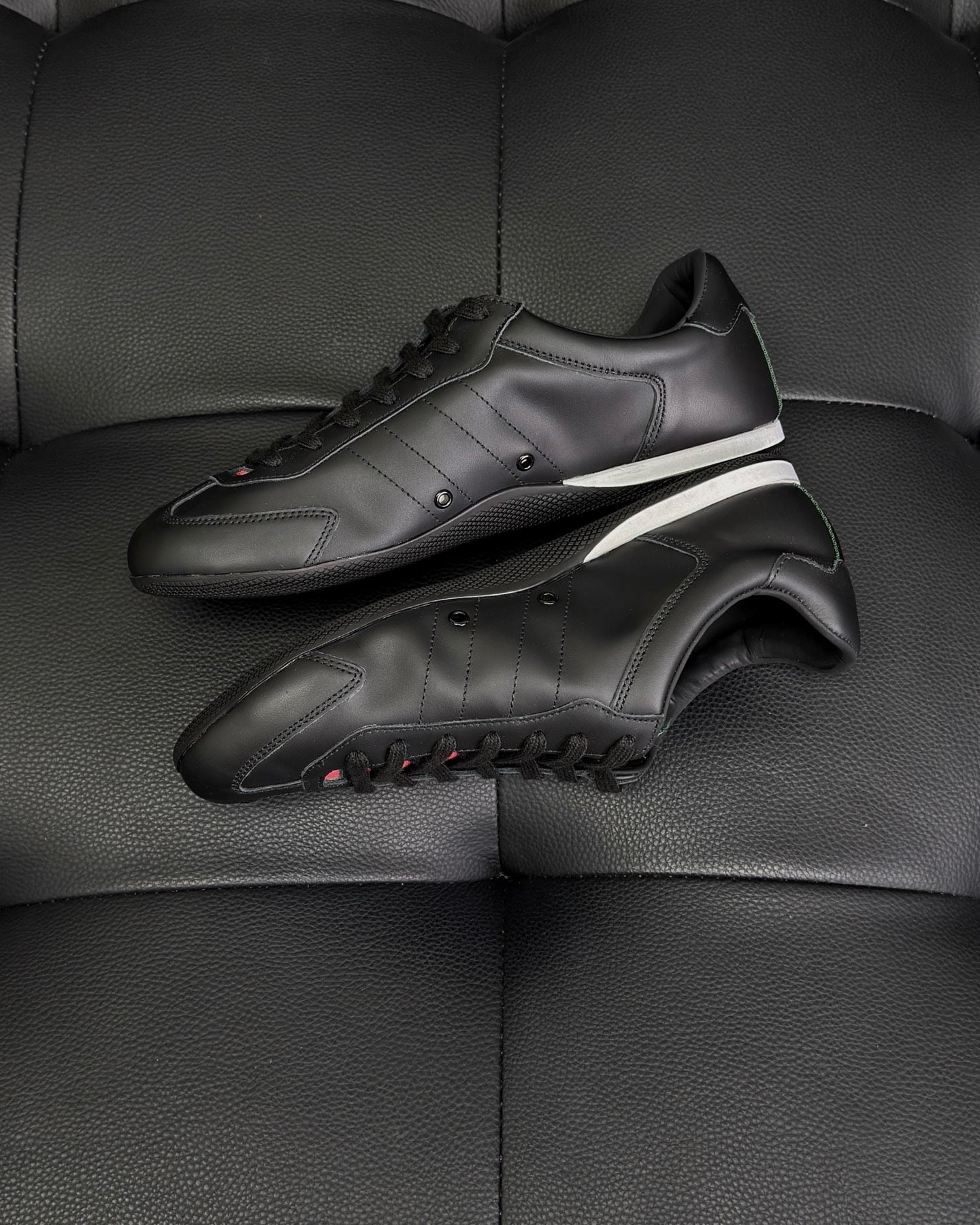 Black, White, Grey and Brown Shoes