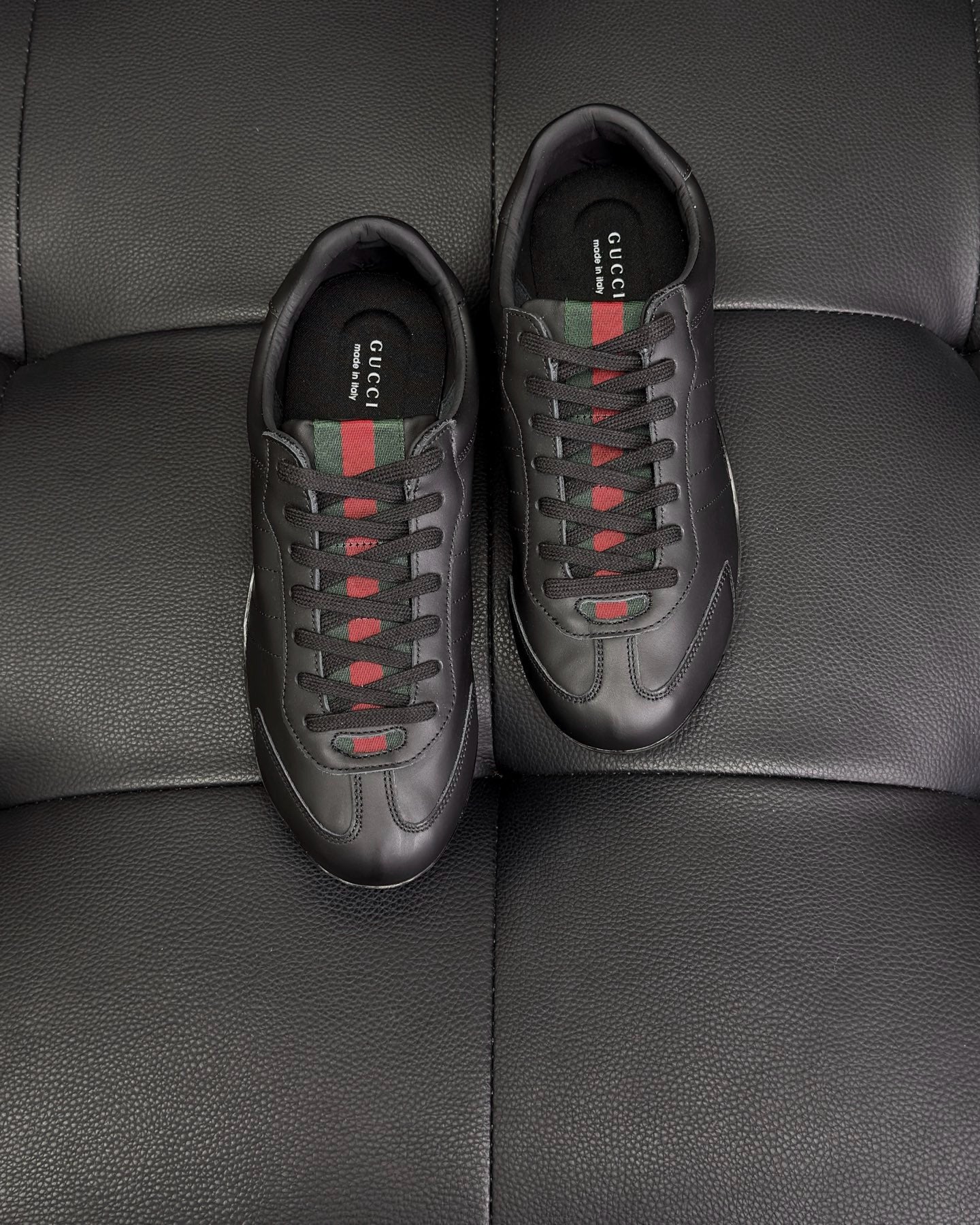 Black, White, Grey and Brown Shoes