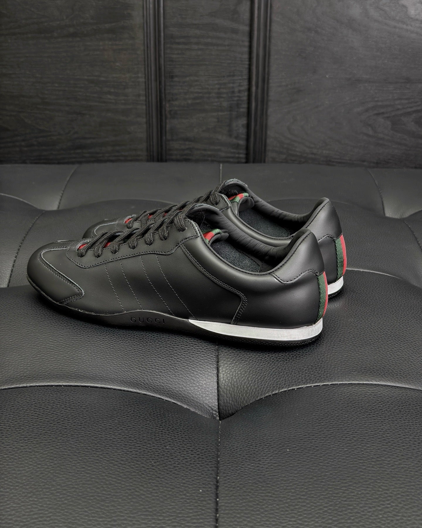 Black, White, Grey and Brown Shoes