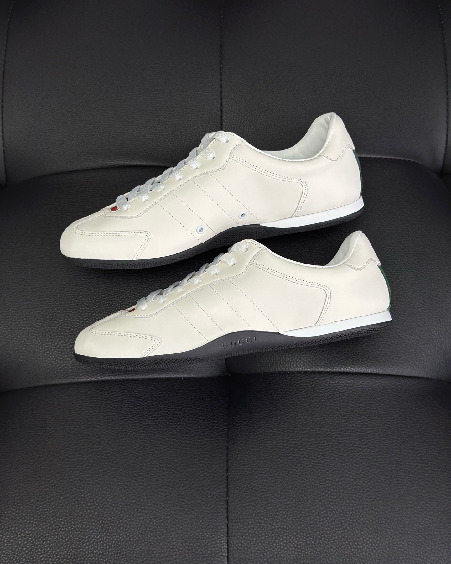 Black, White, Grey and Brown Shoes