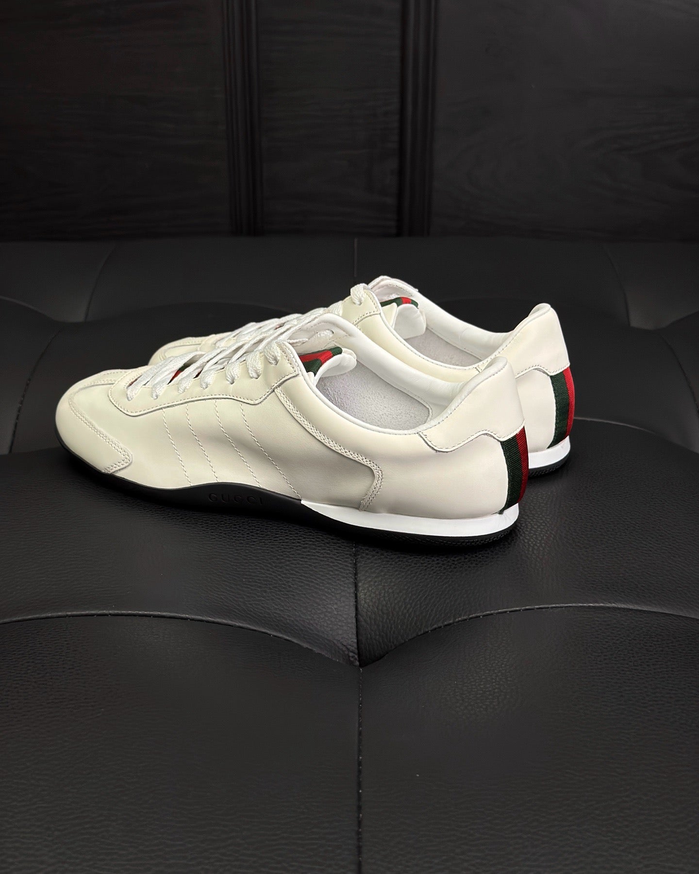 Black, White, Grey and Brown Shoes