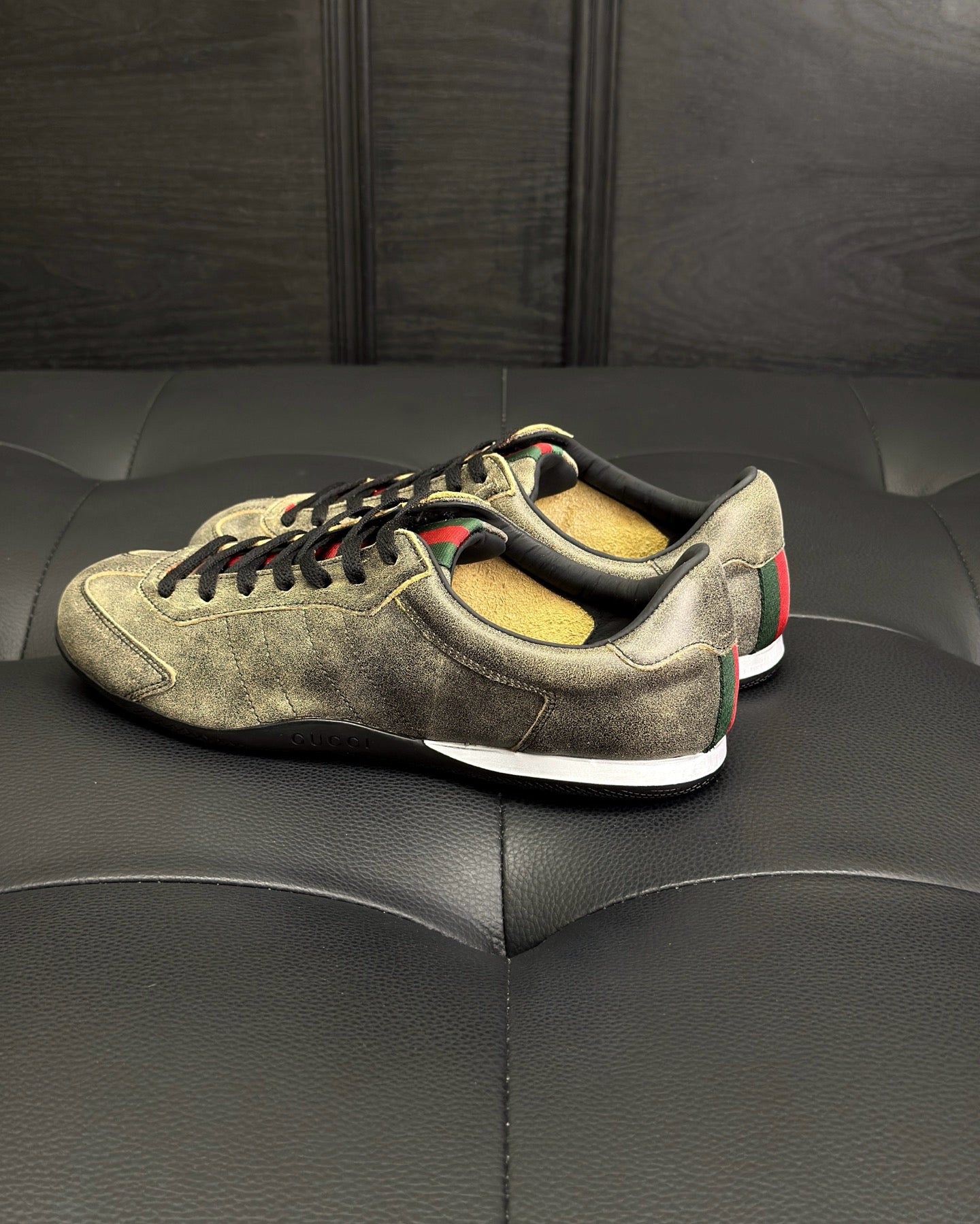 Black, White, Grey and Brown Shoes