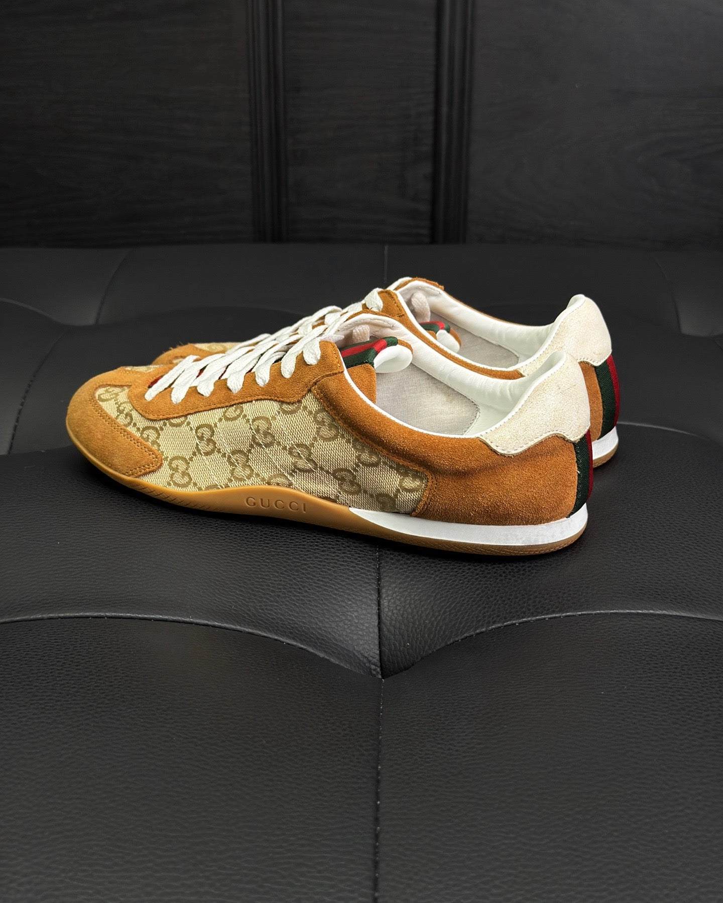 Black, White, Grey and Brown Shoes