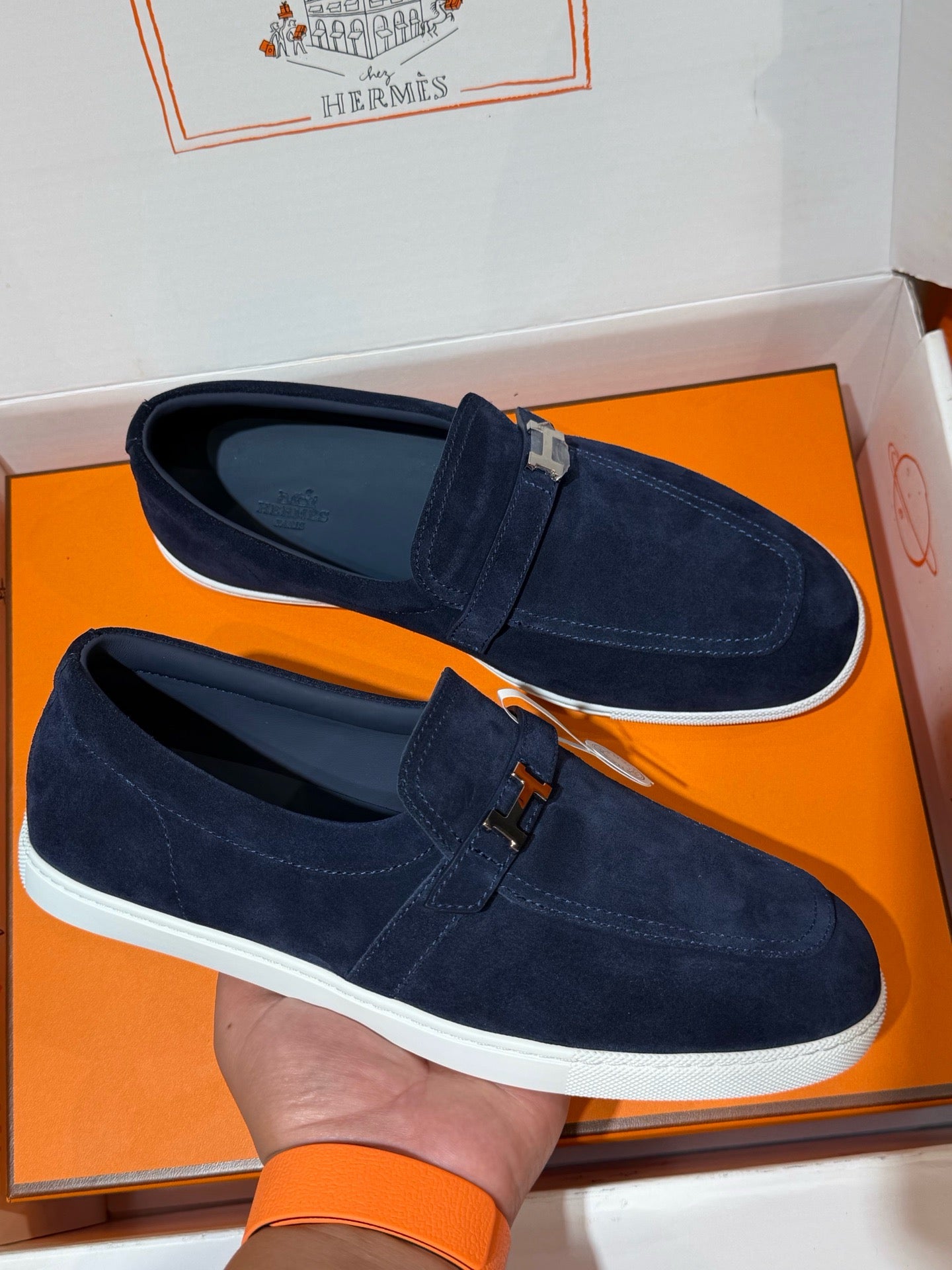 Blue, Brown and Black Shoes