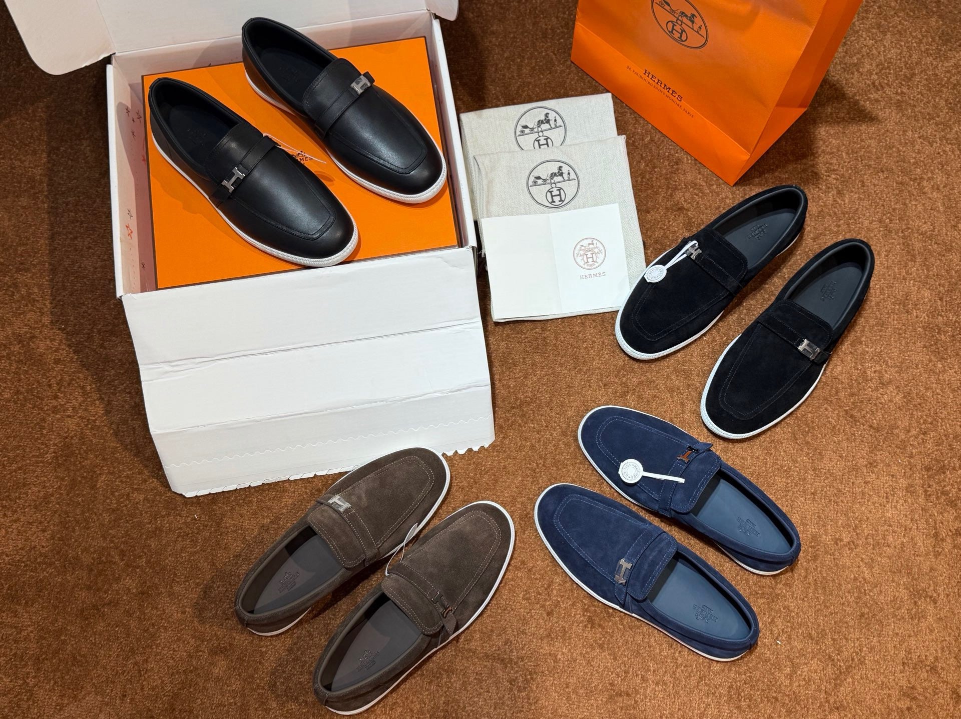 Black and Dark brown Shoes - FashionHype.xyz