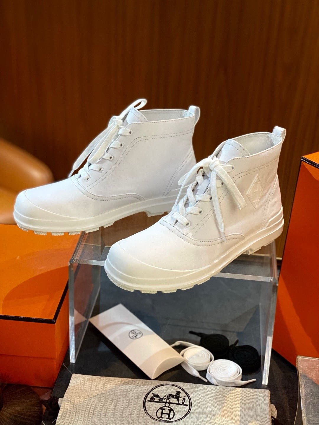 White and Grey Shoes