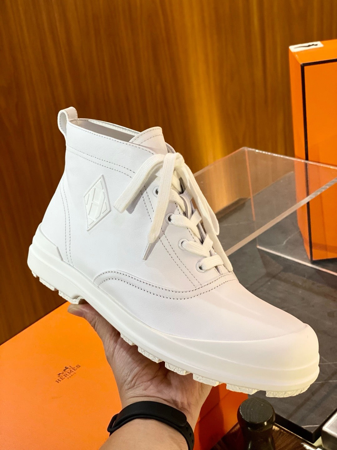 White and Grey Shoes