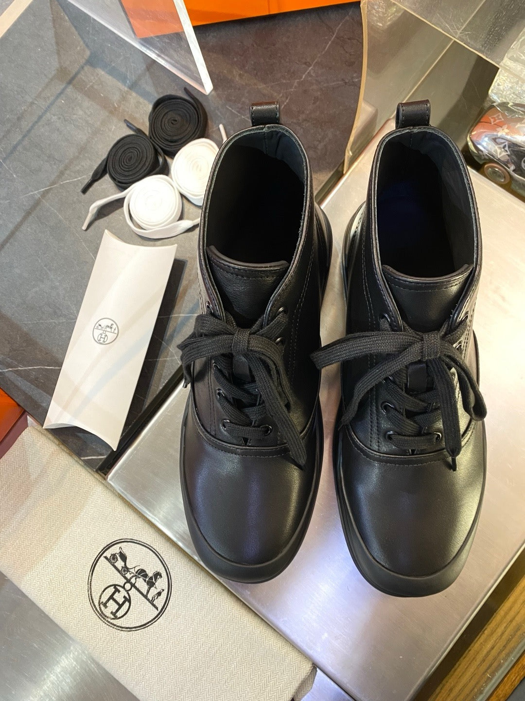 White and Grey Shoes