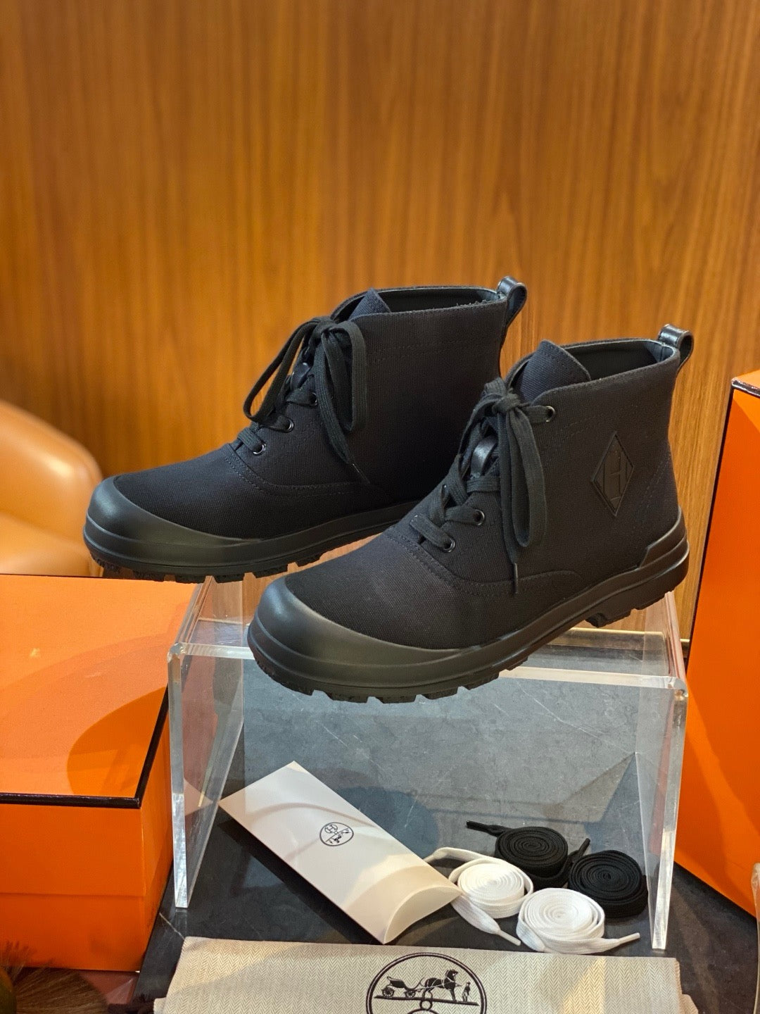 Grey and Black Shoes - FashionHype.xyz