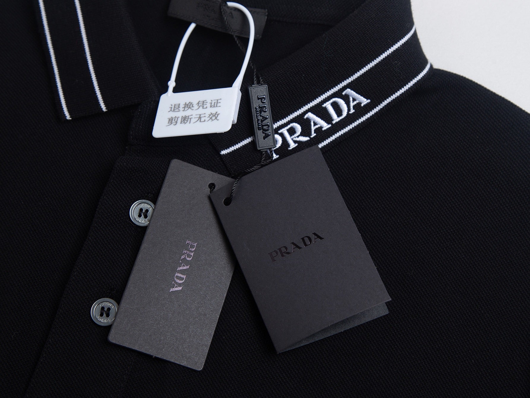 Black and White Polo - FashionHype.xyz