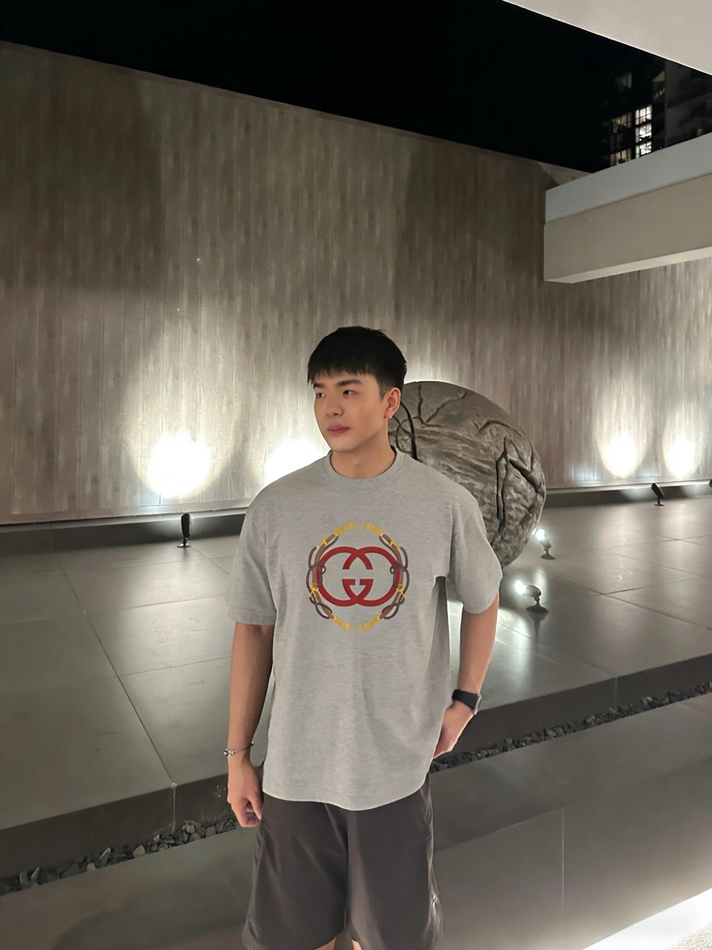 Grey, Black and White T-Shirt