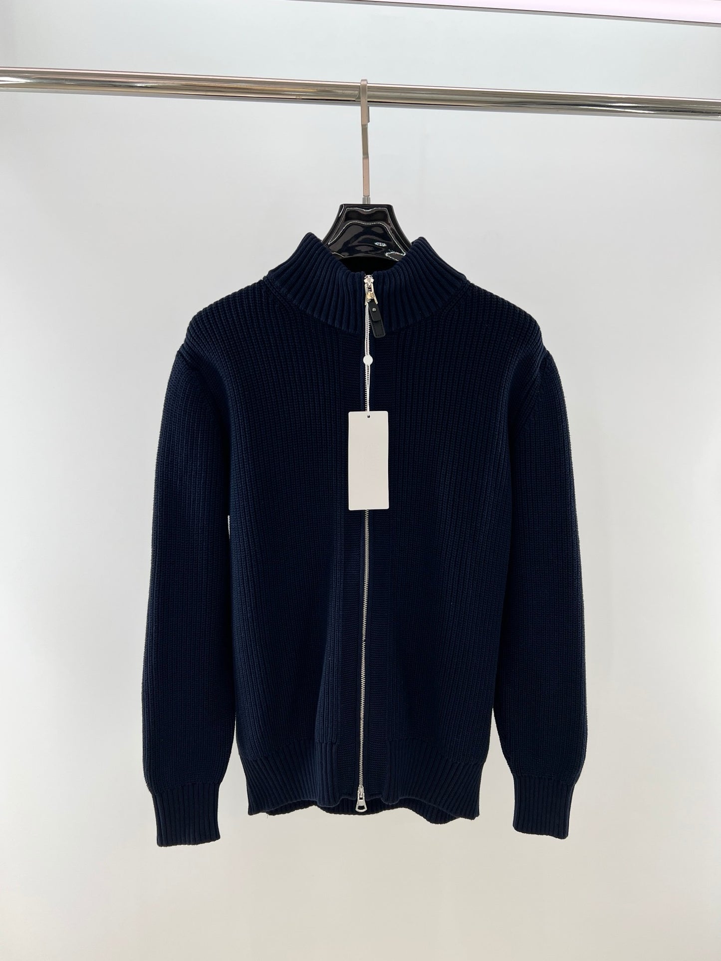 Navy blue, Dark brown and Grey Jacket - FashionHype.xyz