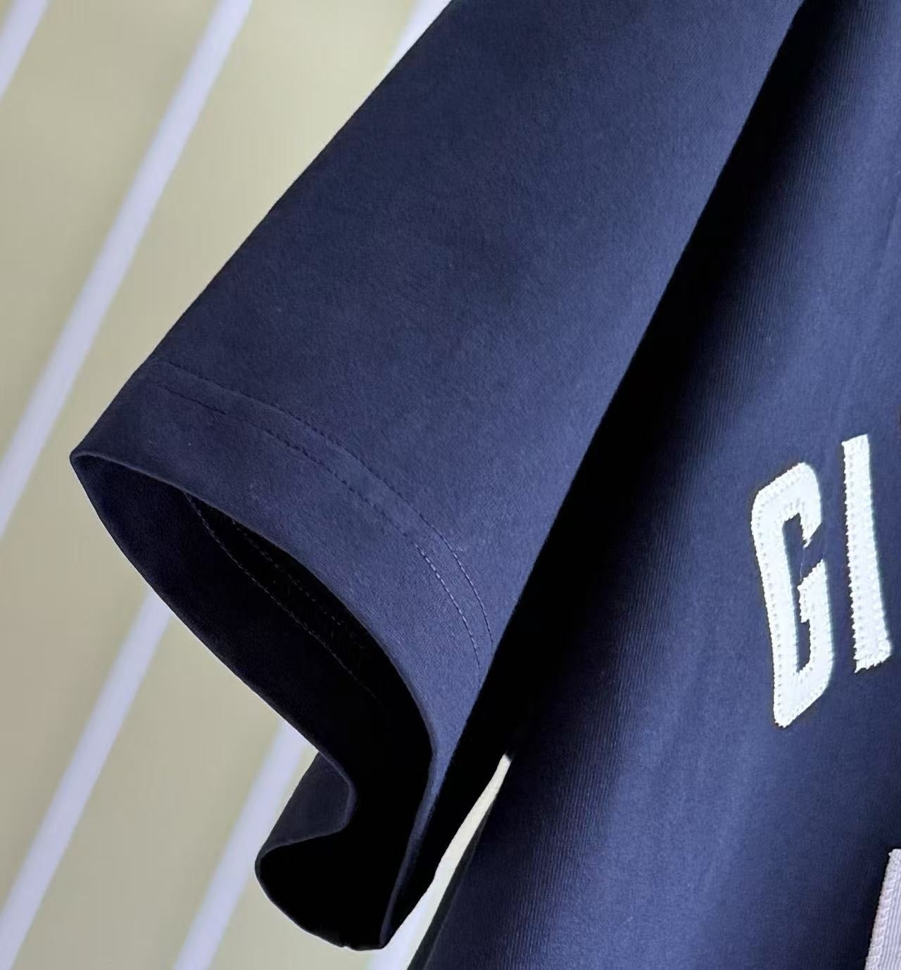 Navy blue, Black and White T-Shirt