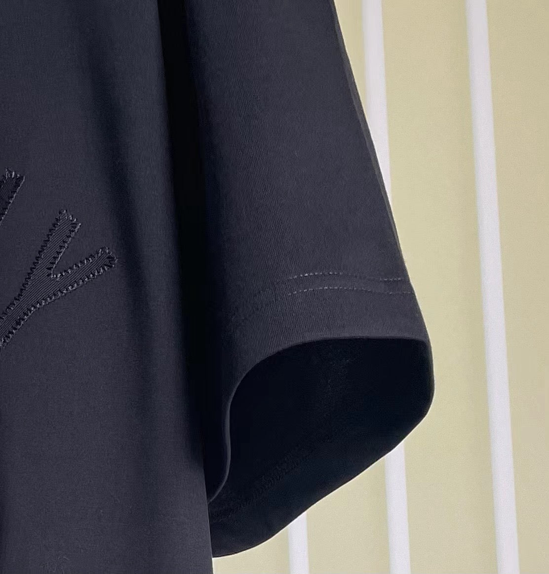 Navy blue, Black and White T-Shirt