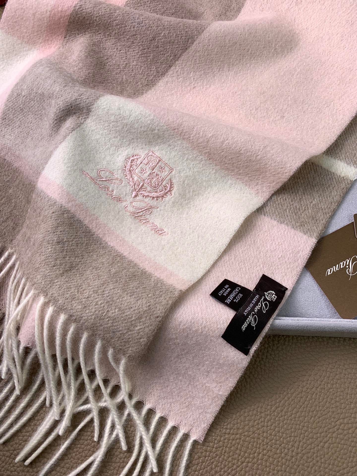 Beige Cream, and  Grey Cream Scarf