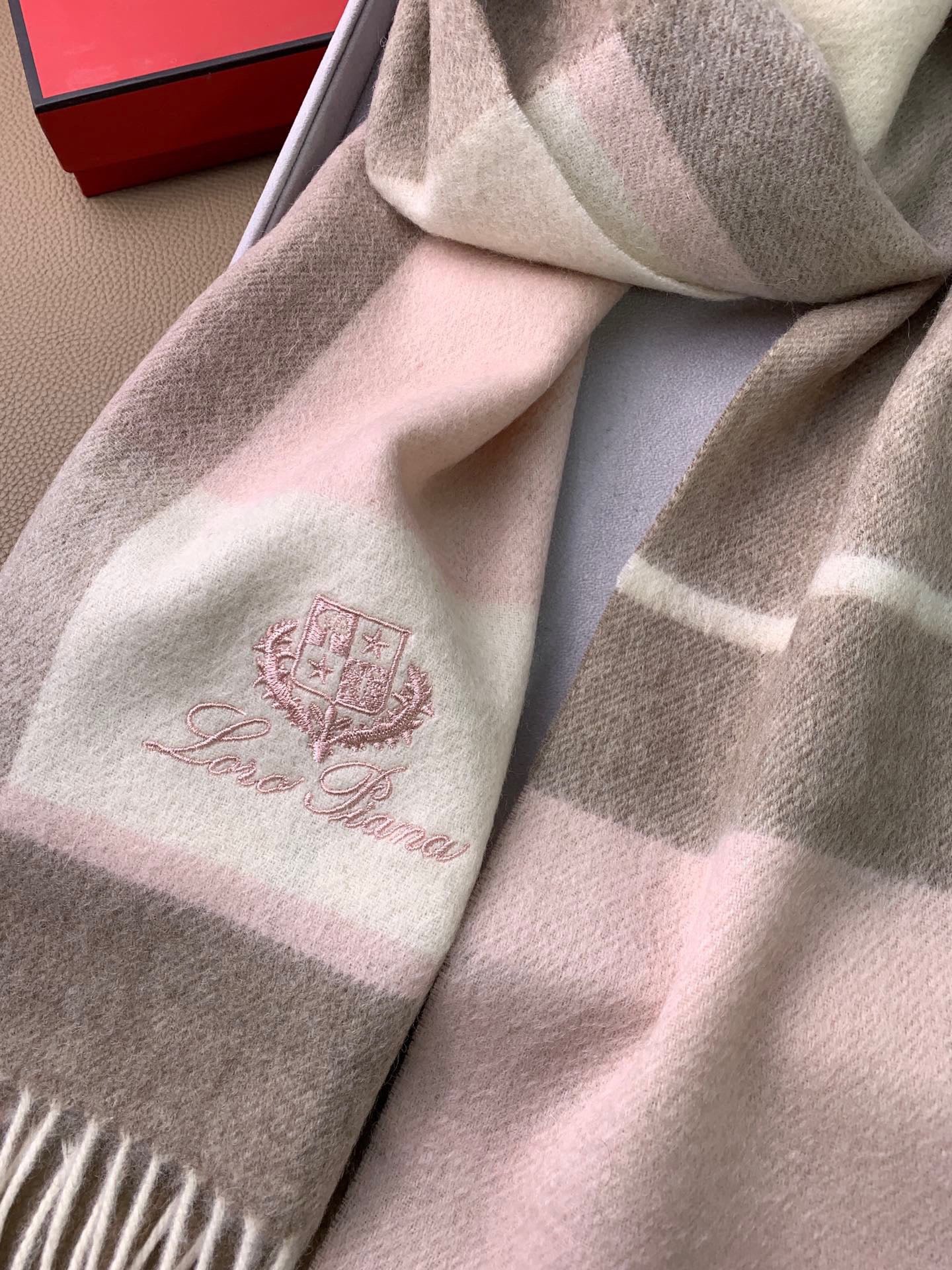 Beige Cream, and  Grey Cream Scarf