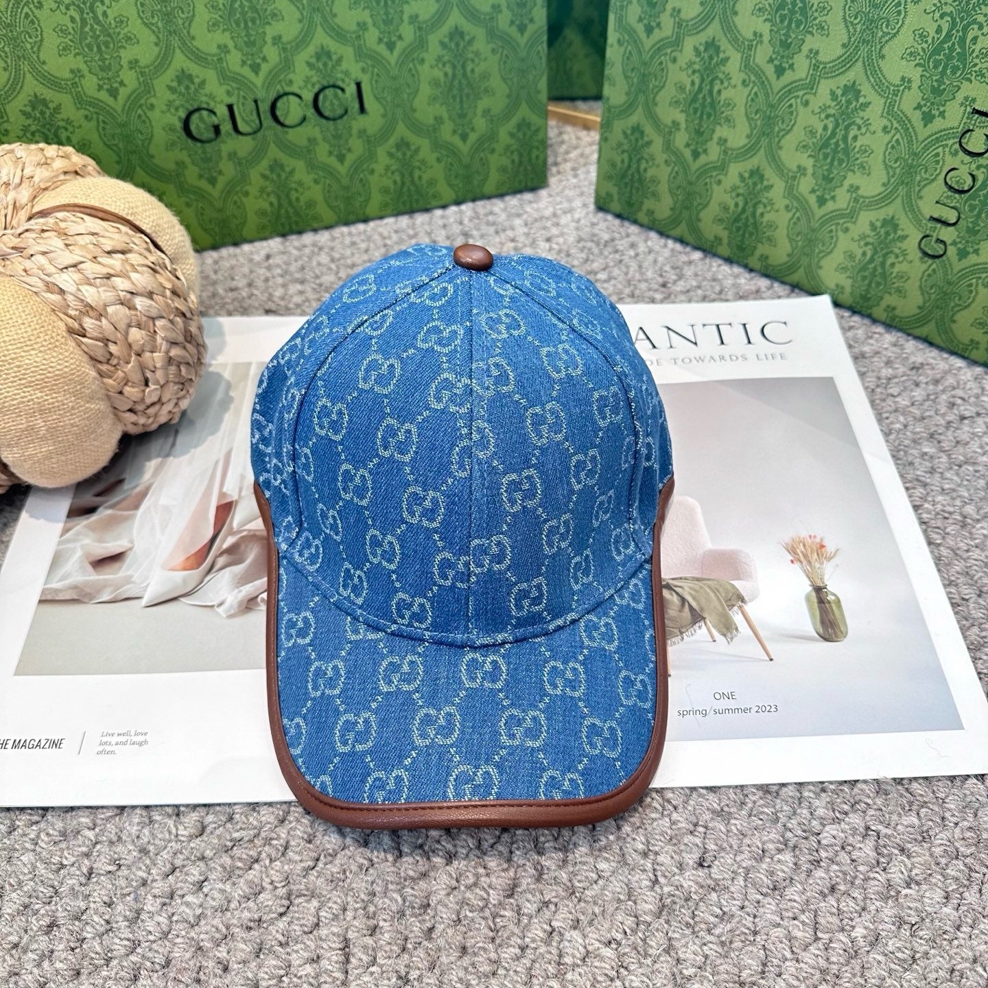 Blue brown Cap