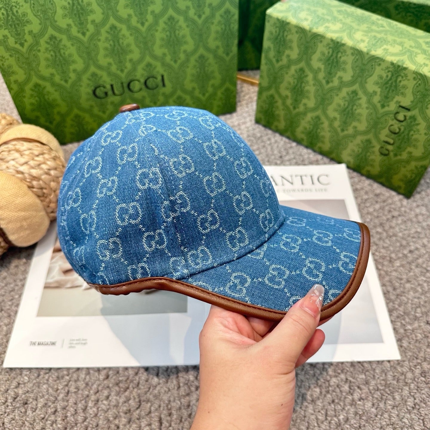 Blue brown Cap