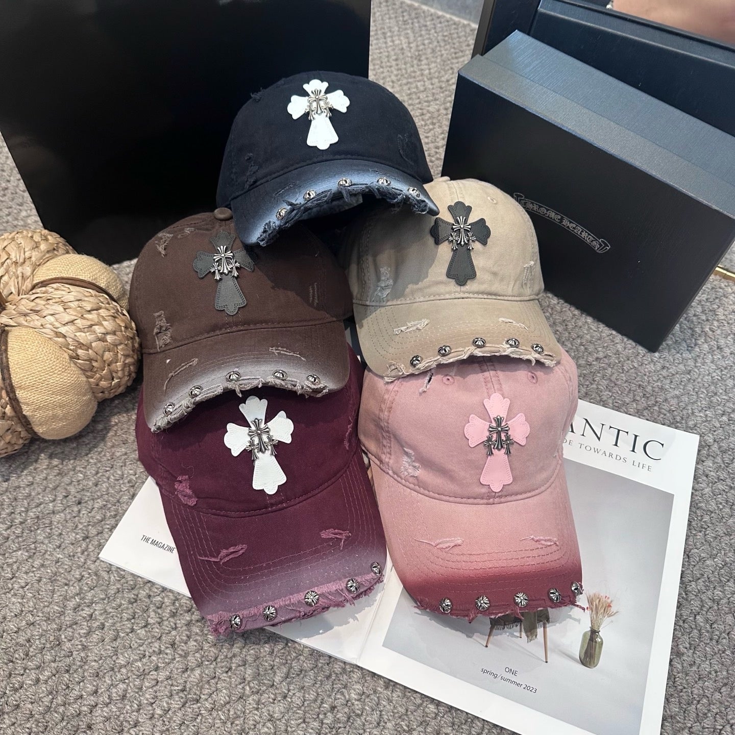 Black, Khaki and Burgundy cap