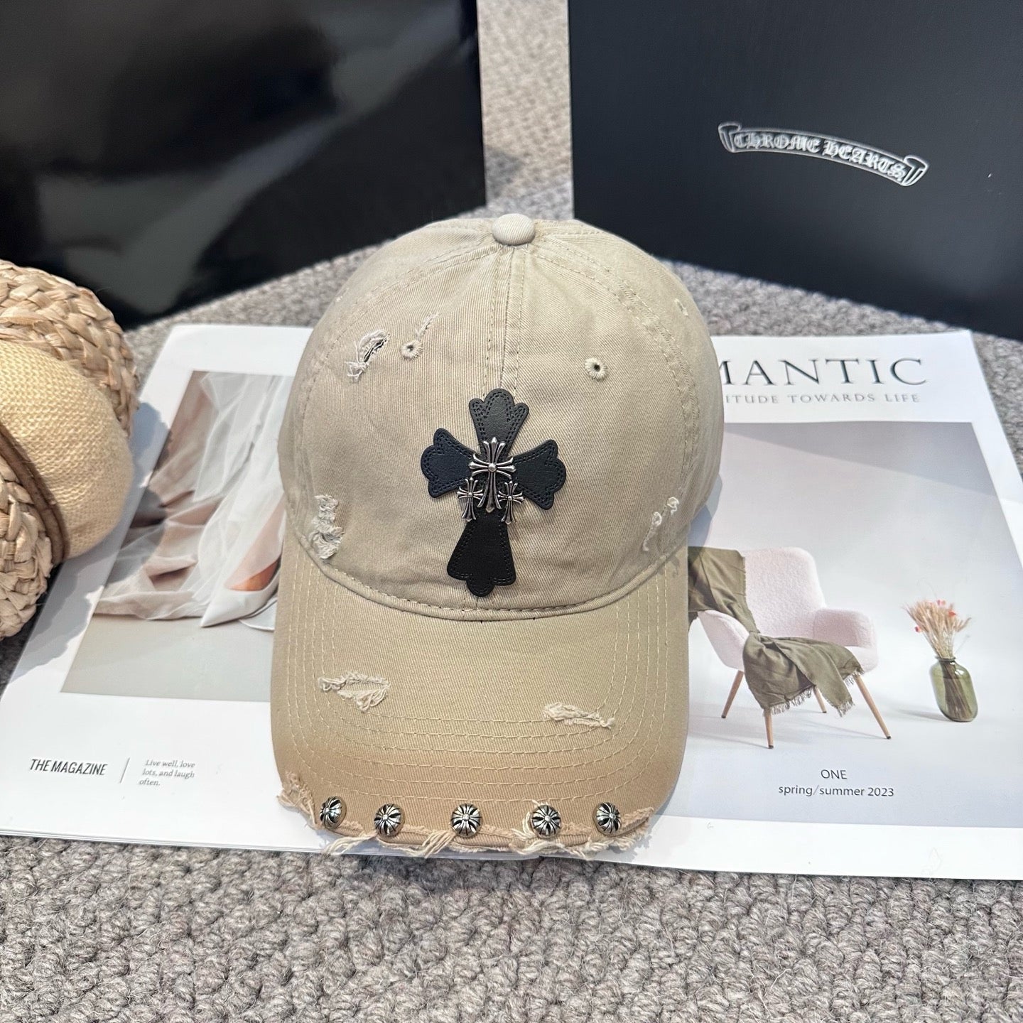 Black, Khaki and Burgundy cap