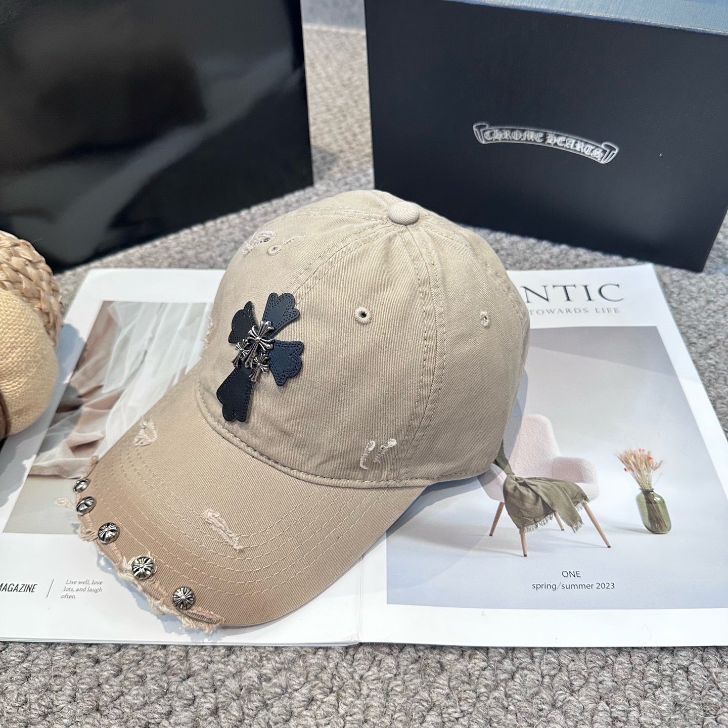 Black, Khaki and Burgundy cap