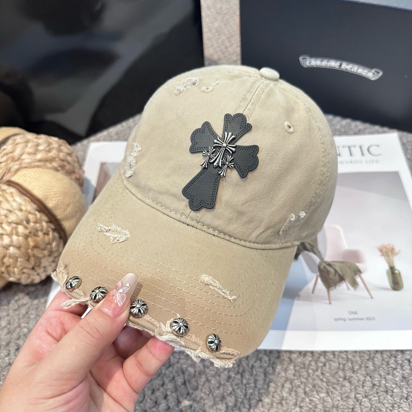 Black, Khaki and Burgundy cap