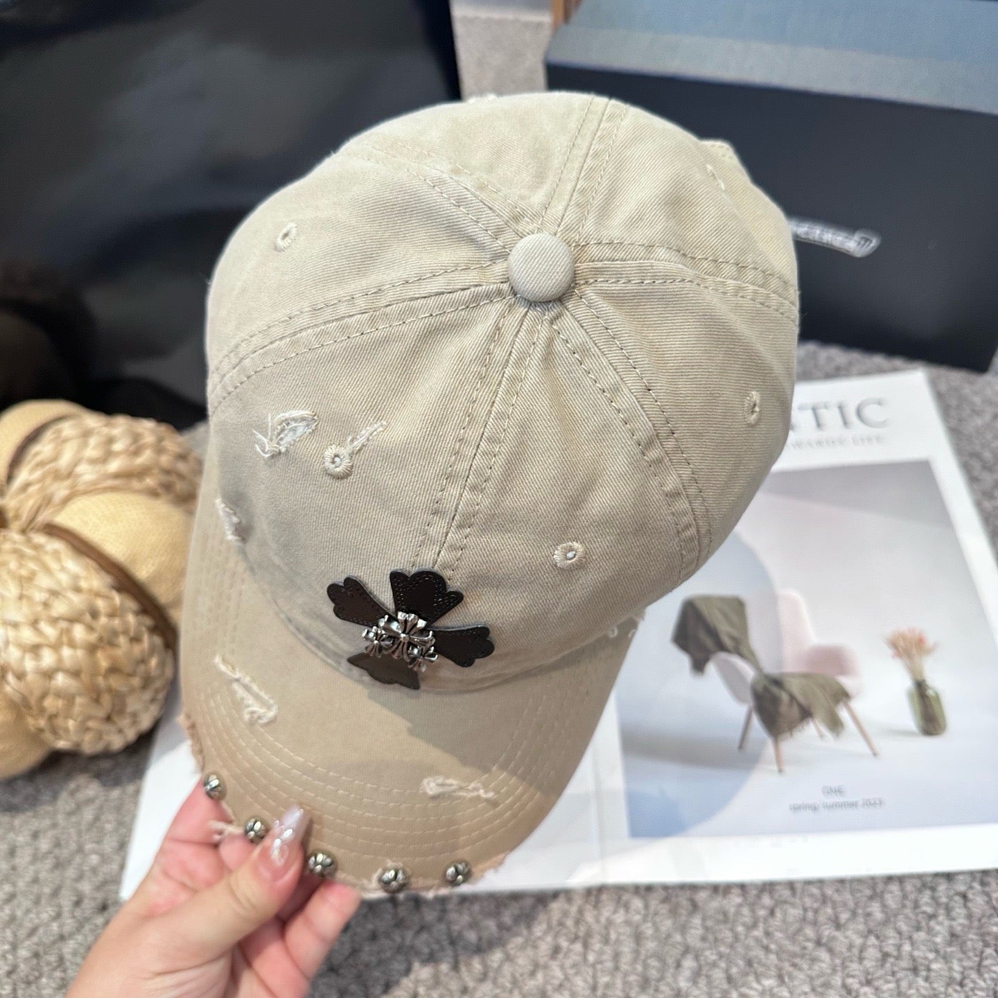 Black, Khaki and Burgundy cap