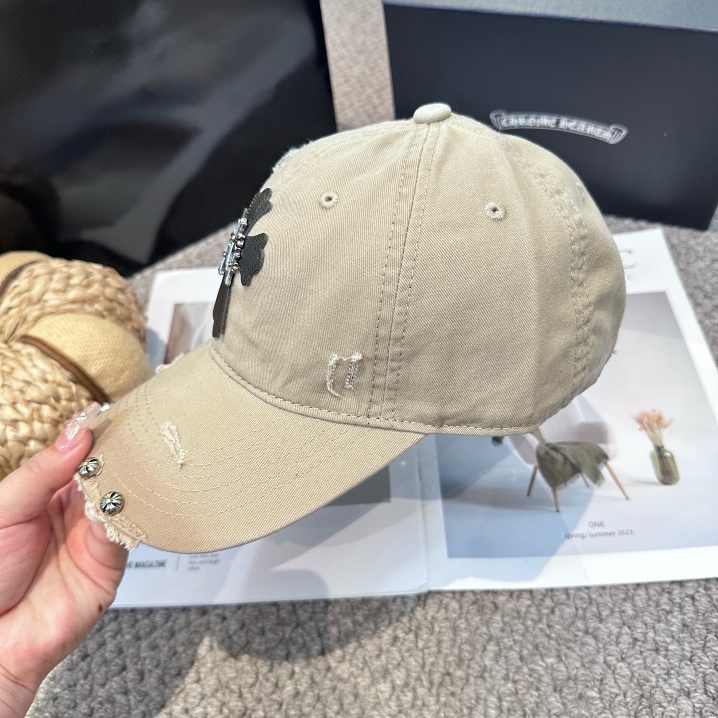 Black, Khaki and Burgundy cap
