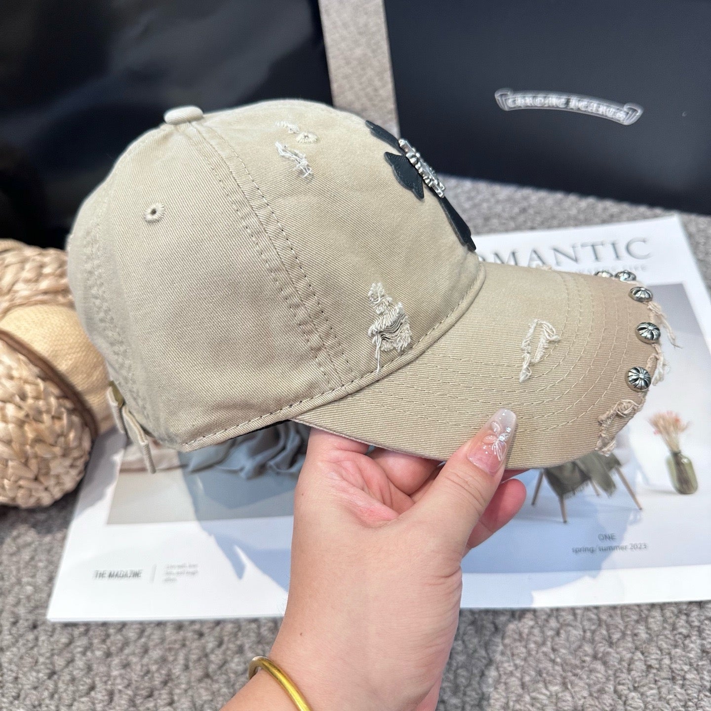 Black, Khaki and Burgundy cap
