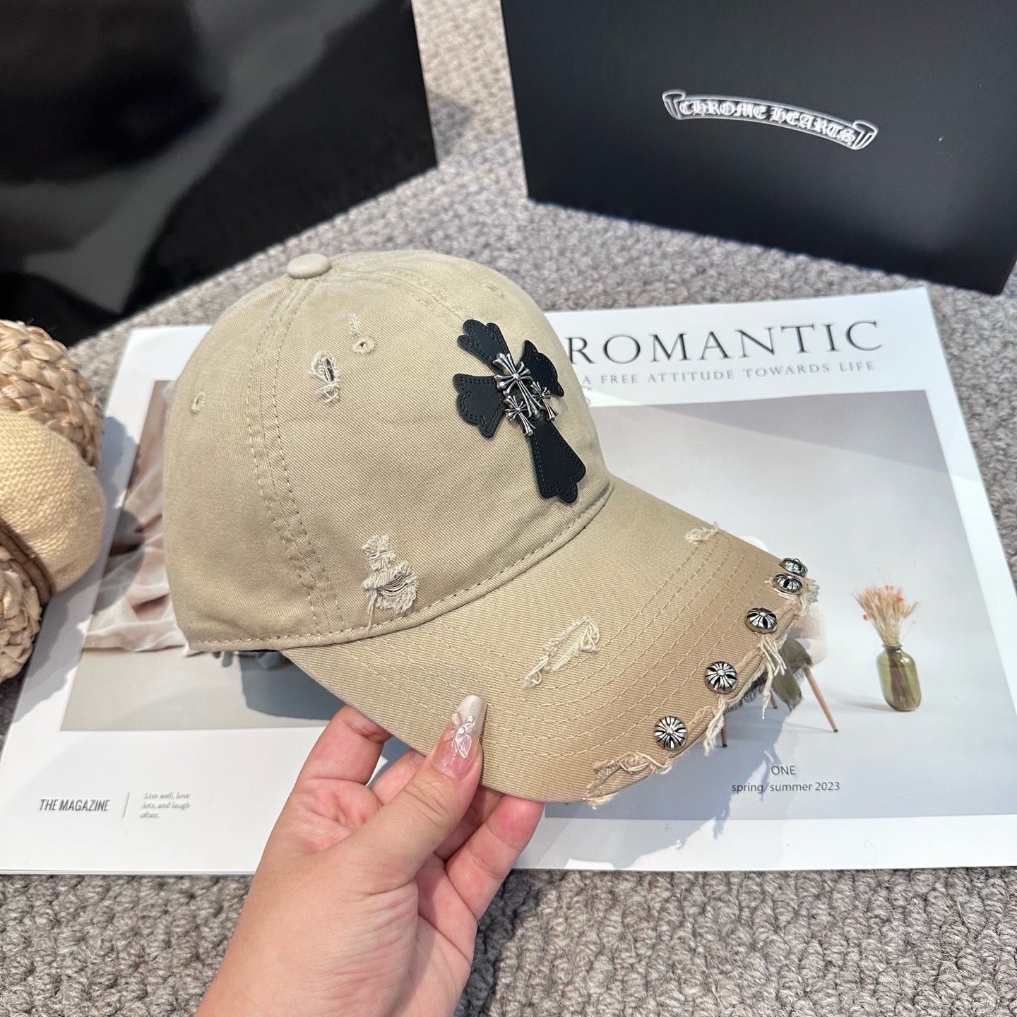 Black, Khaki and Burgundy cap