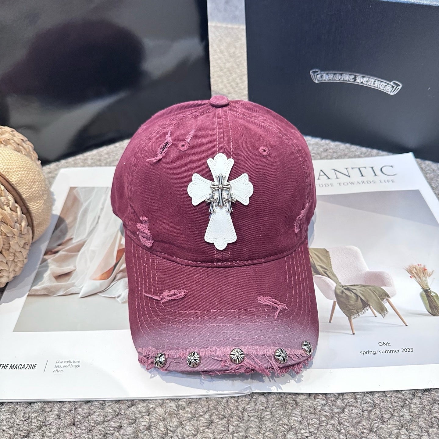 Black, Khaki and Burgundy cap