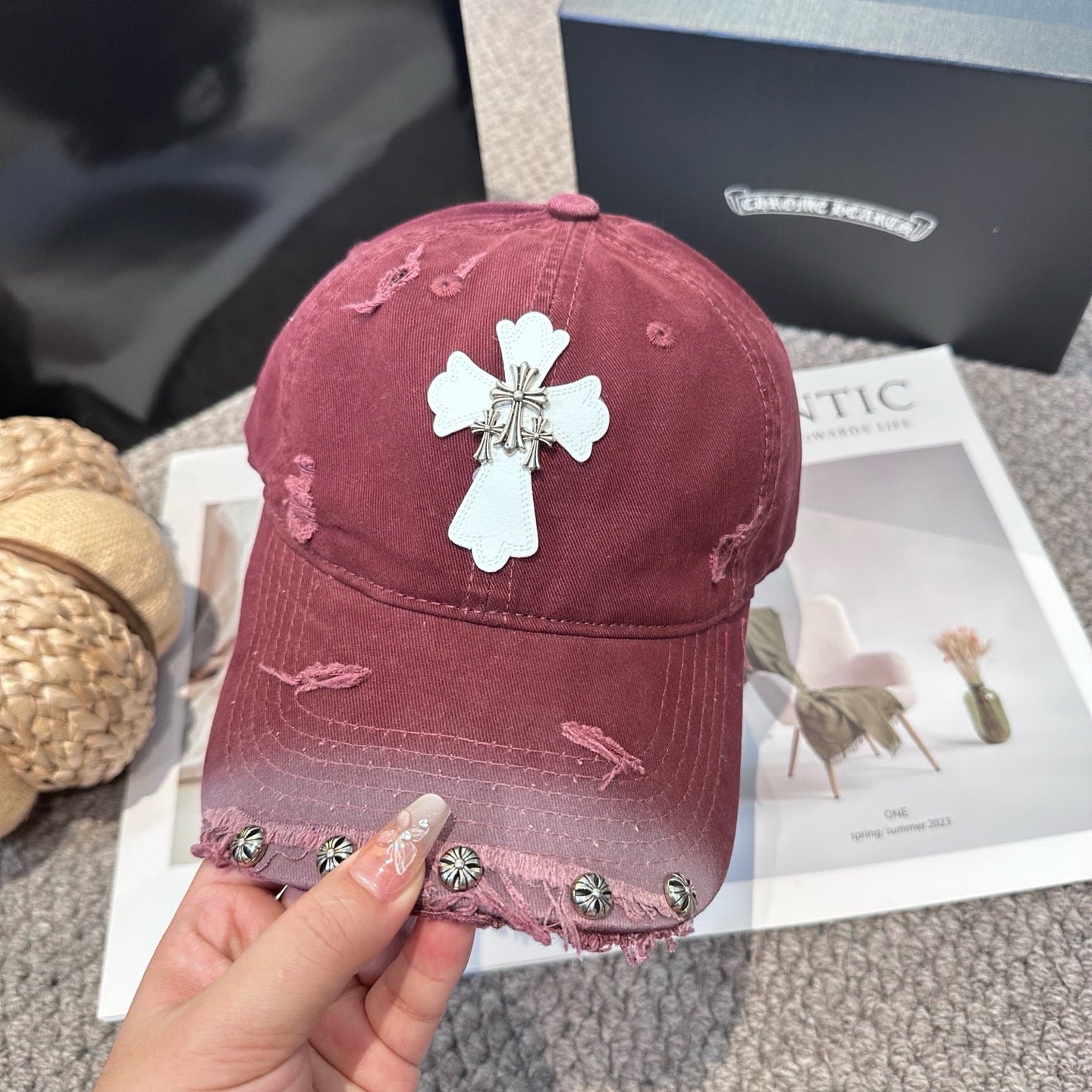 Black, Khaki and Burgundy cap
