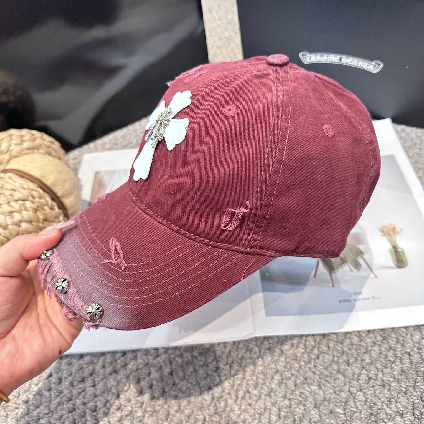 Black, Khaki and Burgundy cap