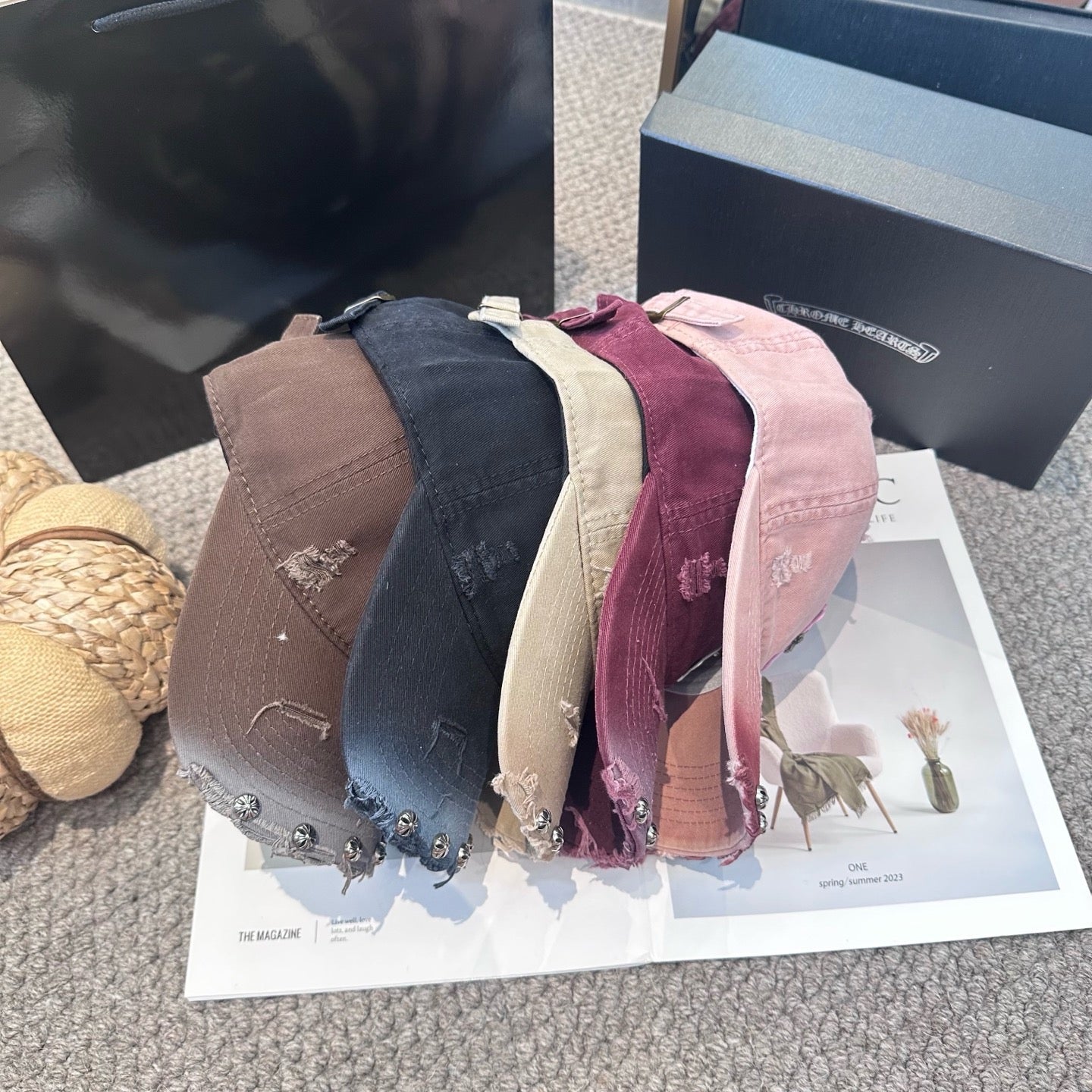 Black, Khaki and Burgundy cap