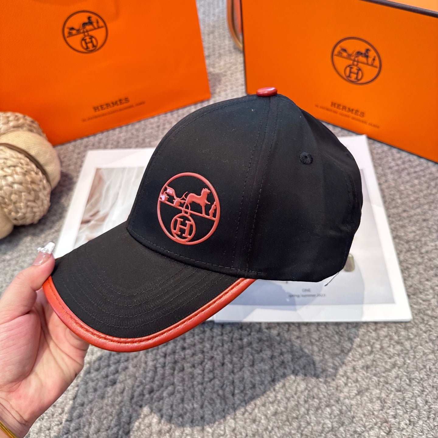 Black brown Cap