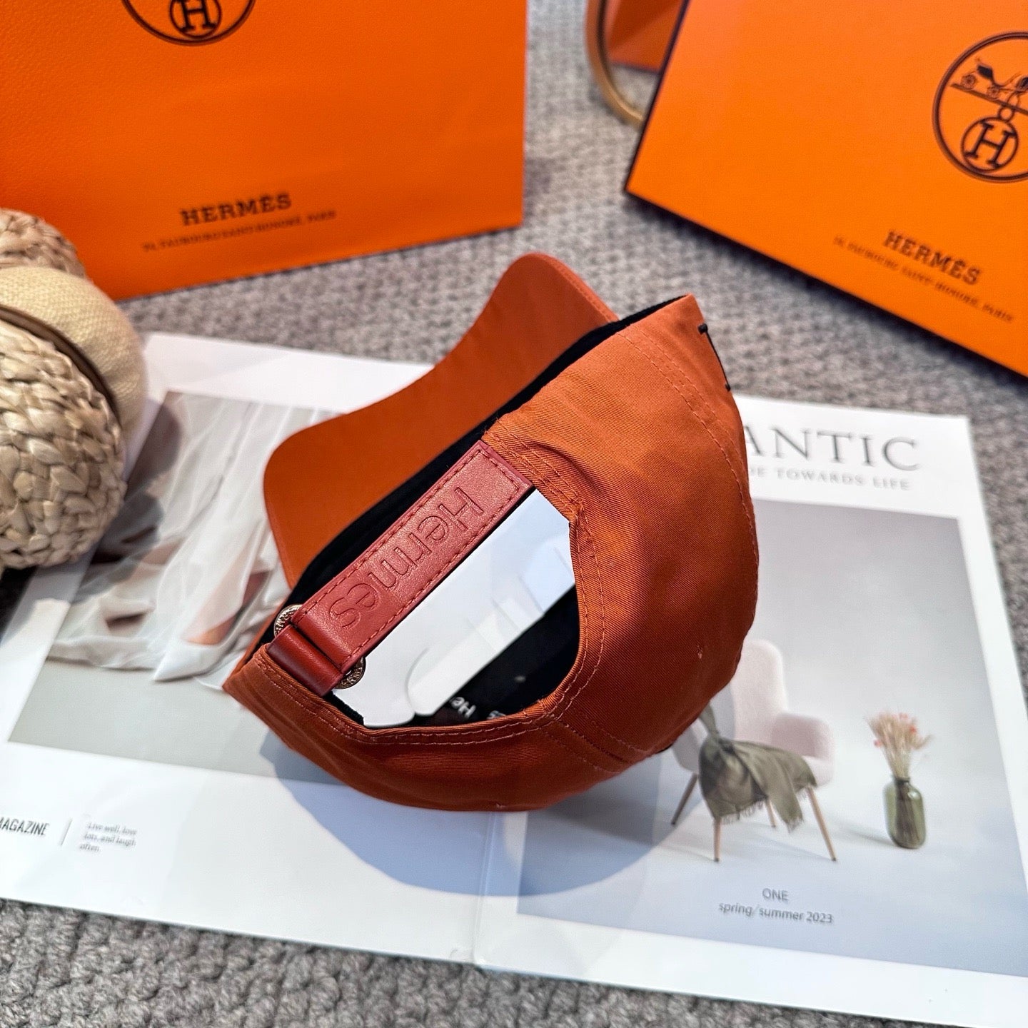 Black, Orange and White Cap - FashionHype.xyz