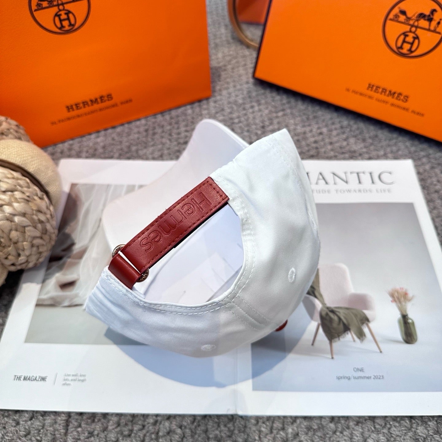 Black, Orange and White Cap - FashionHype.xyz
