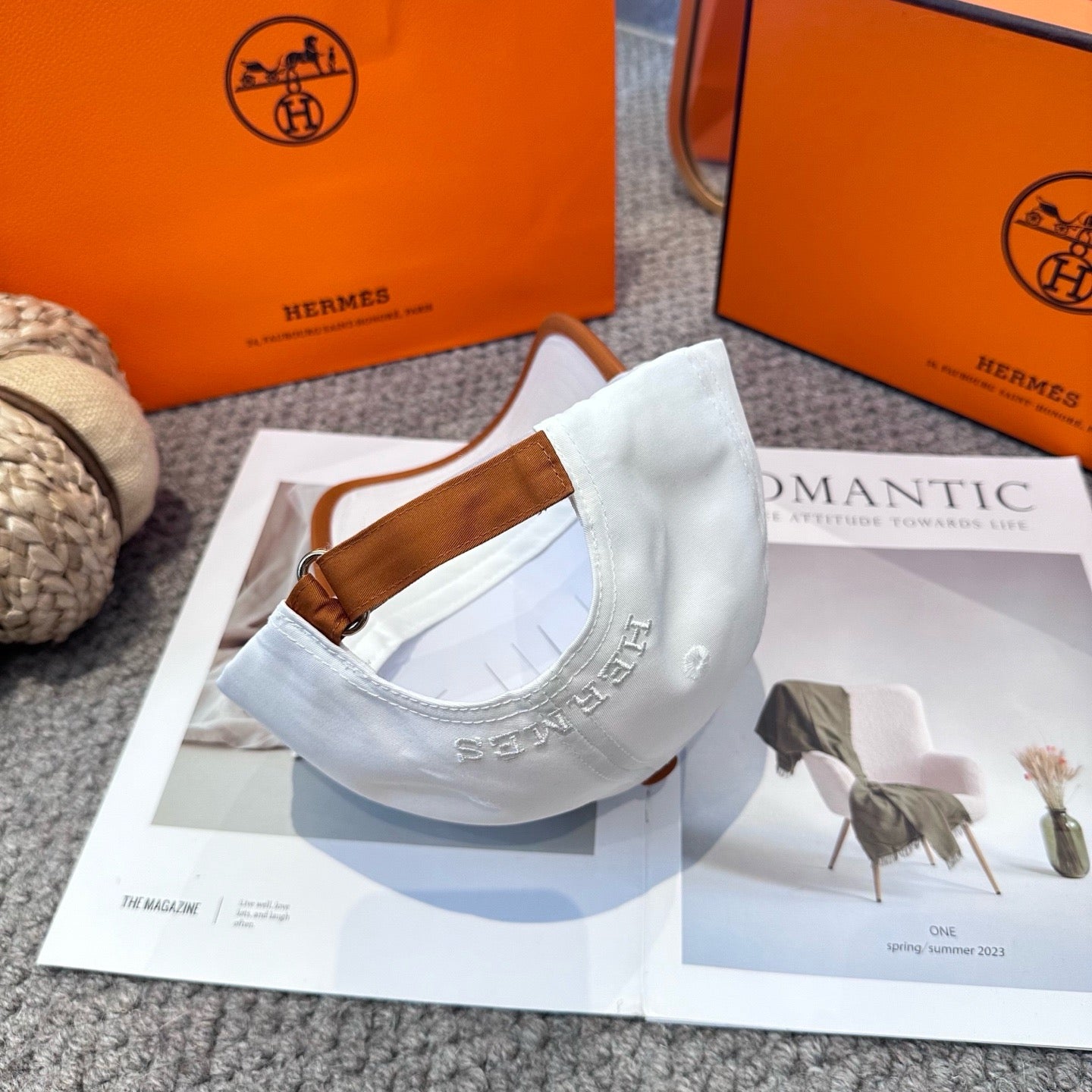 Orange, White, Blue and Black Cap - FashionHype.xyz