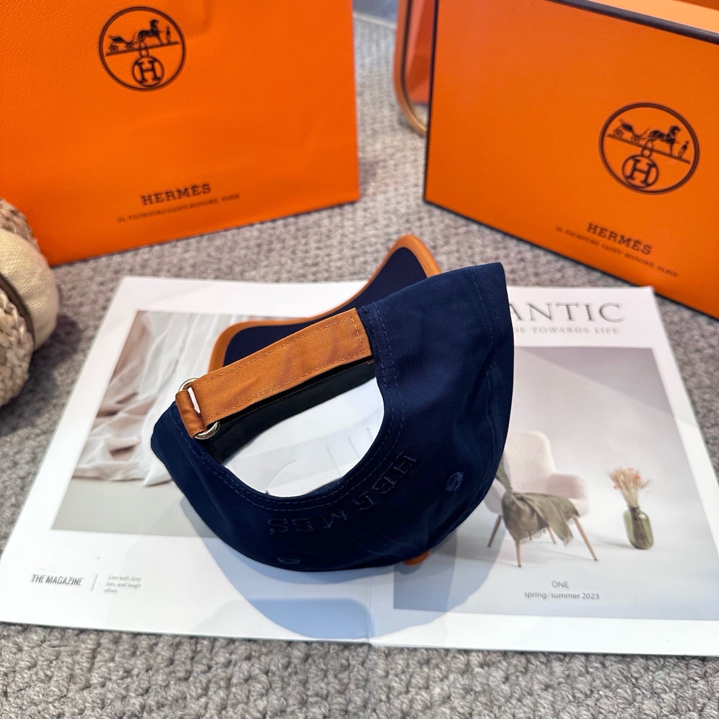 Orange, White, Blue and Black Cap - FashionHype.xyz