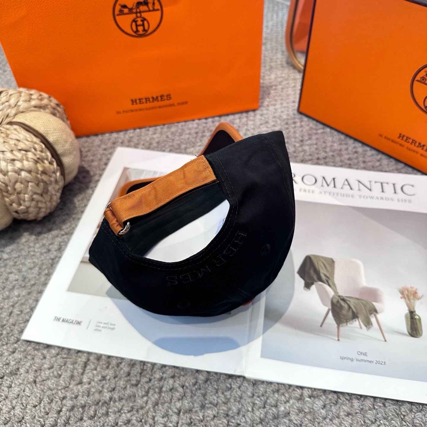 Orange, White, Blue and Black Cap - FashionHype.xyz