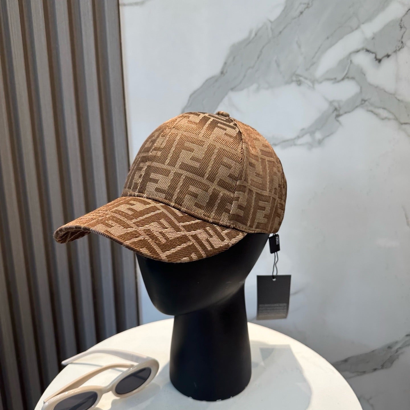 Brown, Black and Blue Cap