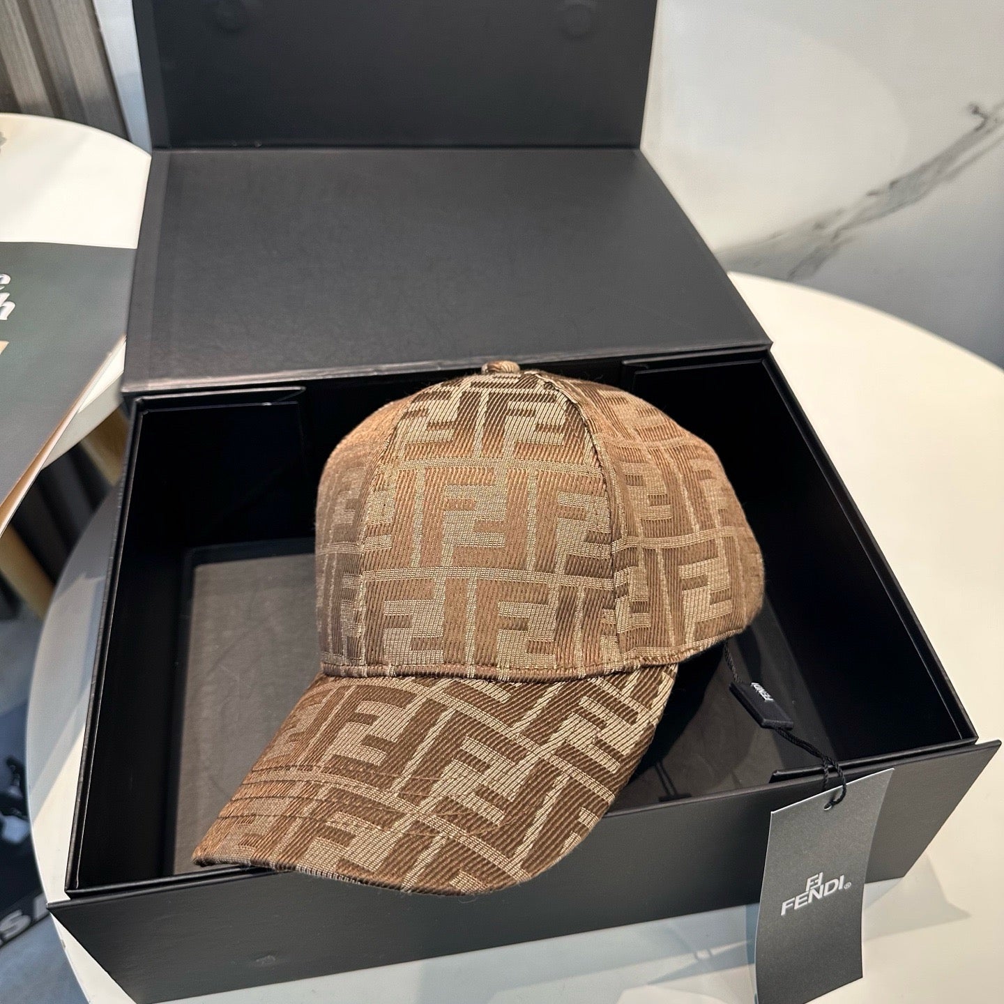 Brown, Black and Blue Cap