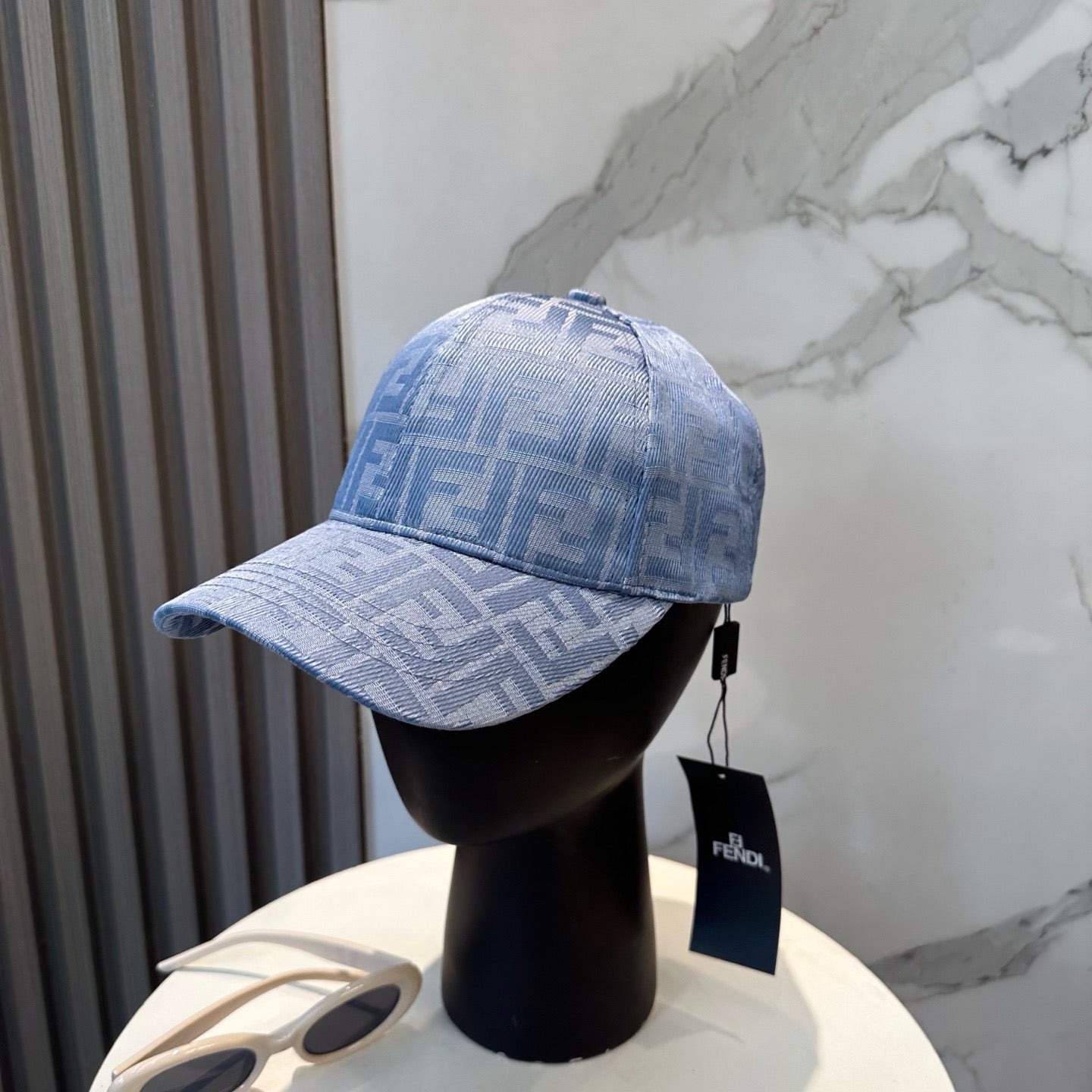 Brown, Black and Blue Cap