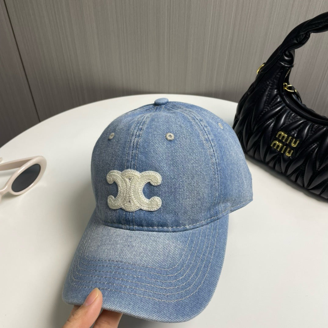 Light Blue, Blue and Charcoal Cap - FashionHype.xyz