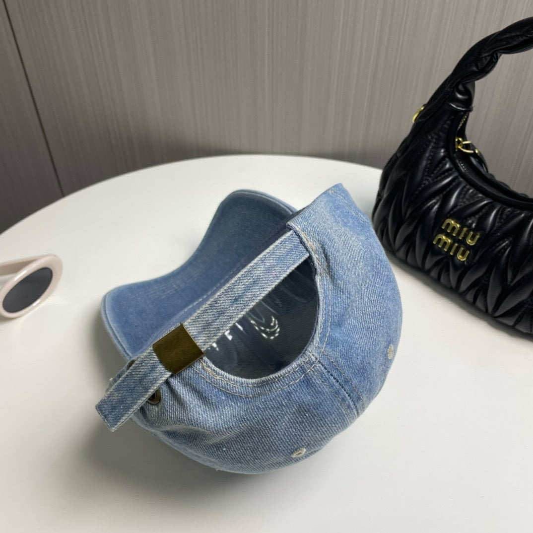 Light Blue, Blue and Charcoal Cap - FashionHype.xyz