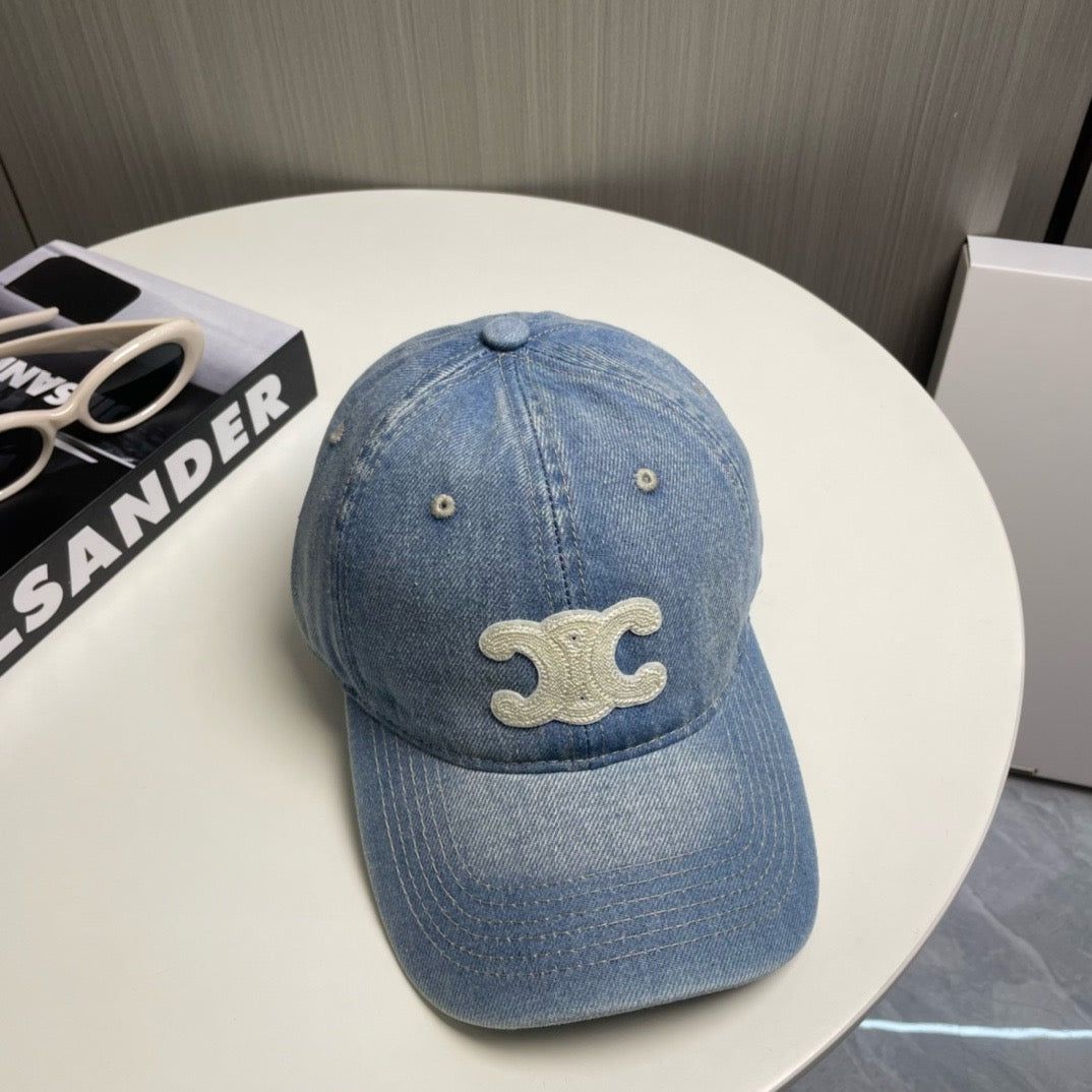 Light Blue, Blue and Charcoal Cap - FashionHype.xyz